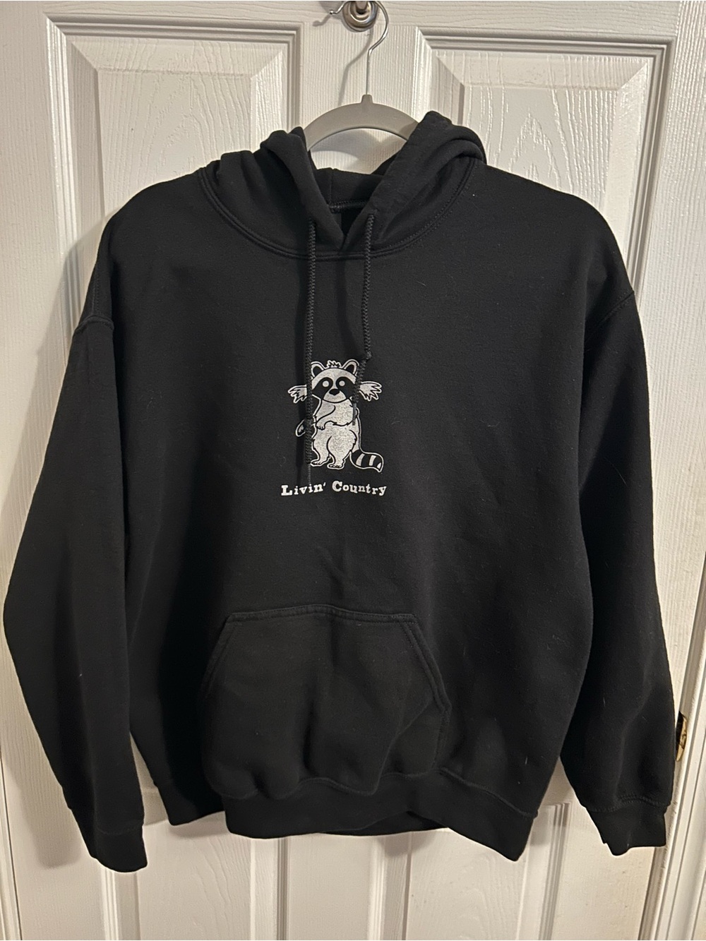 Black Raccoon Graphic Hoodie